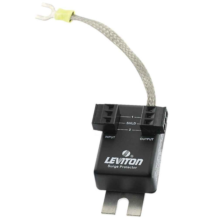 Leviton 3420-9 9.6 Volt DC, Pole, Wire, Communication Module Surge Protective Device, 4-20ma Signal Loop 9VDC Networks, Surface Mounted, 3-Pin Header Wired, in a NEMA 1 Enclosure