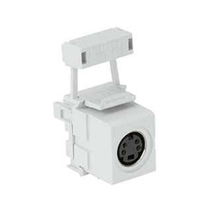 Leviton 40734-SVW S-Video 110-Termination QuickPort Connector, White Housing