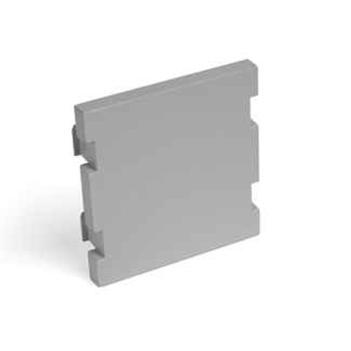 Leviton 41292-2BG Blank MOS Module, 2 Units High, Grey