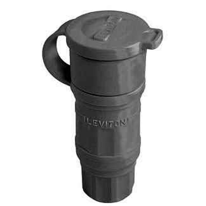 Leviton 29W48-B 30 Amp, 250 Volt, 2P, 3W, NEMA L6-30R, Locking Connector, Industrial Grade, Corrosion Resistant, Wetguard- BLACK