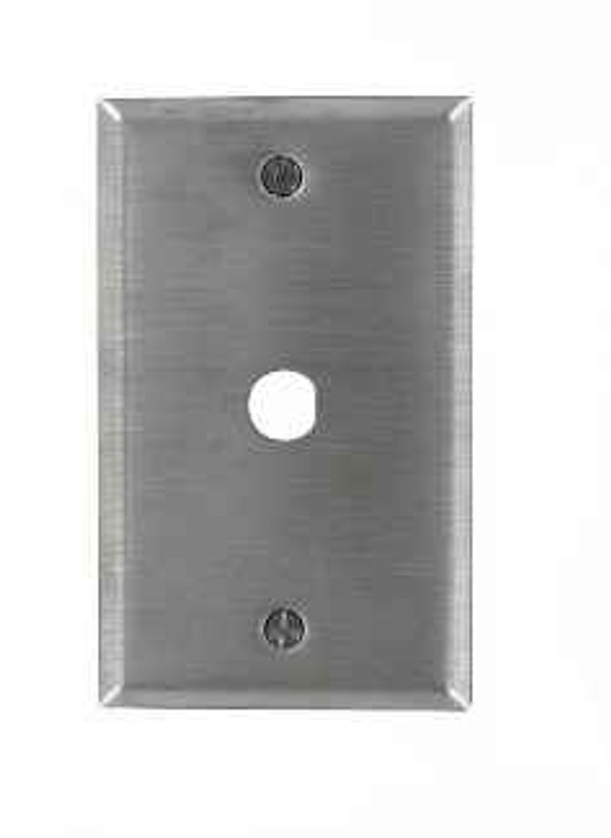 Leviton 84444-40 Single Gang, Stainless Steel Metal Wallplate, Satin Finish Standard Size, Type 302 - STAINLESS STEEL