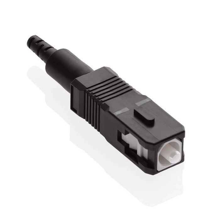 Leviton 49991-5SC FastCAM Pre-polished Connector, SC (Black), OM2 (50/125µm Multimode)