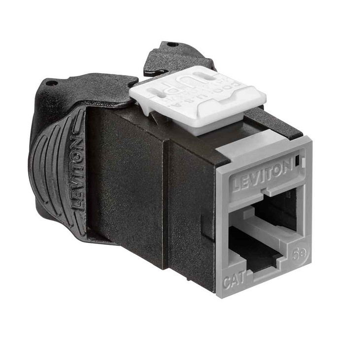 Leviton 5EUJK-RG5 Atlas-X1 Cat 5e UTP QuickPort Jack, Gray