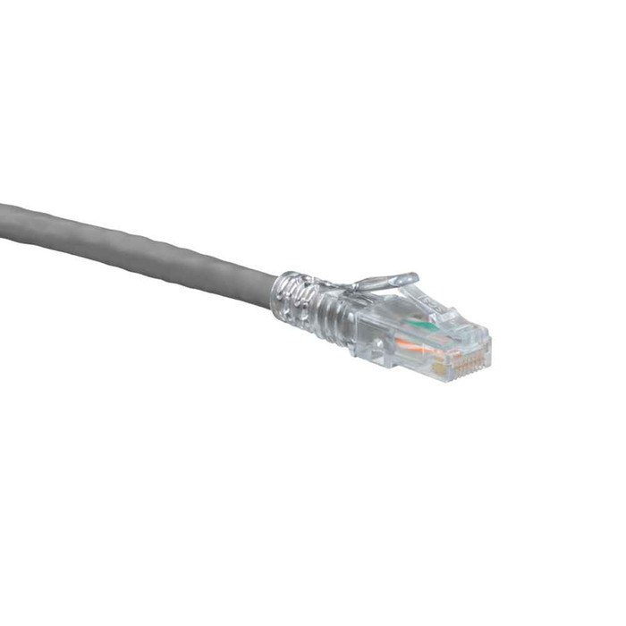 Leviton 5D460-10S eXtreme Cat 5e SlimLine Boot Patch Cord, 10 ft, Grey