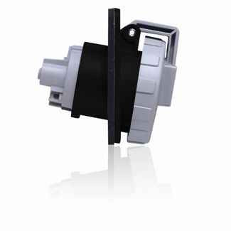 Leviton 430R5W 30 Amp, 600 Volt 3-Phase, 3P, 4W, Outlet North American Pin & Sleeve Receptacle, Industrial Grade, IP67, Watertight - BLACK