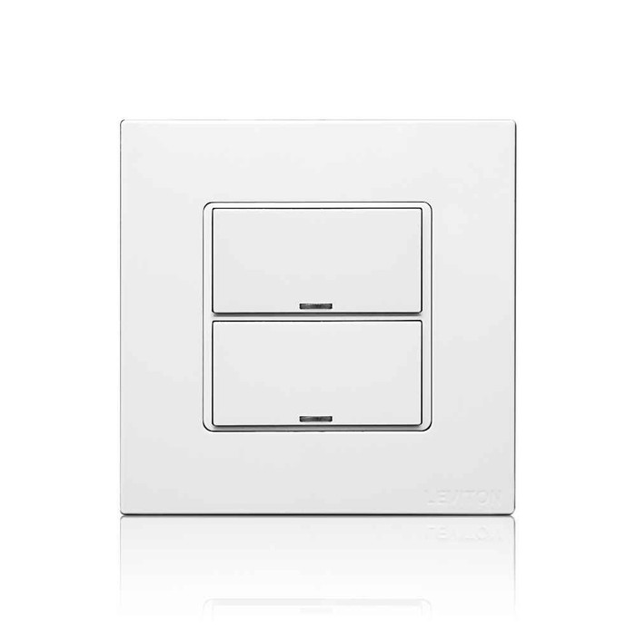 Leviton CKDBK-20W DLV Color Change Kit, IEC BS, 2 Buttons, Color: White
