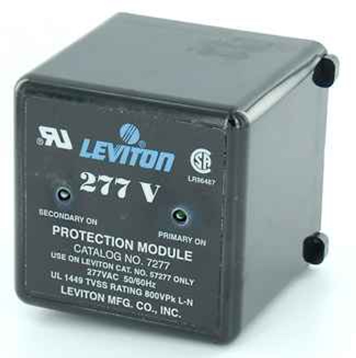Leviton 7277 277 VAC 50/60 HZ max. Transient voltage surge suppression module used for hi panel protection system. Continuous Voltage 320 VAC