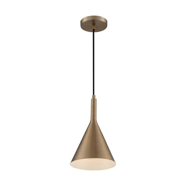 NUVO Lighting NUV-60-7117 Lightcap - 1 Light - Small Pendant Fixture - Burnished Brass Finish