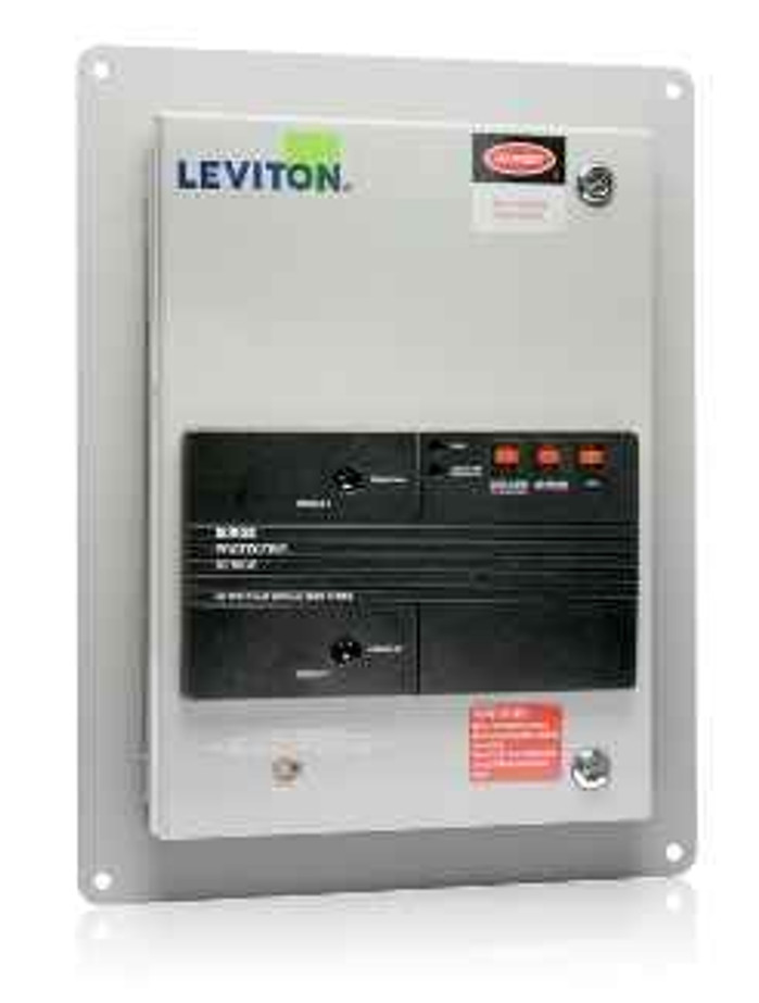 Leviton 52120-M1 120 VAC Single Phase, Surge Panel with Replaceable Surge Modules: 2120 (1) & 8120-GN (1), NEMA 12 Enclosure, UL 1449 3rd Edition Compliant