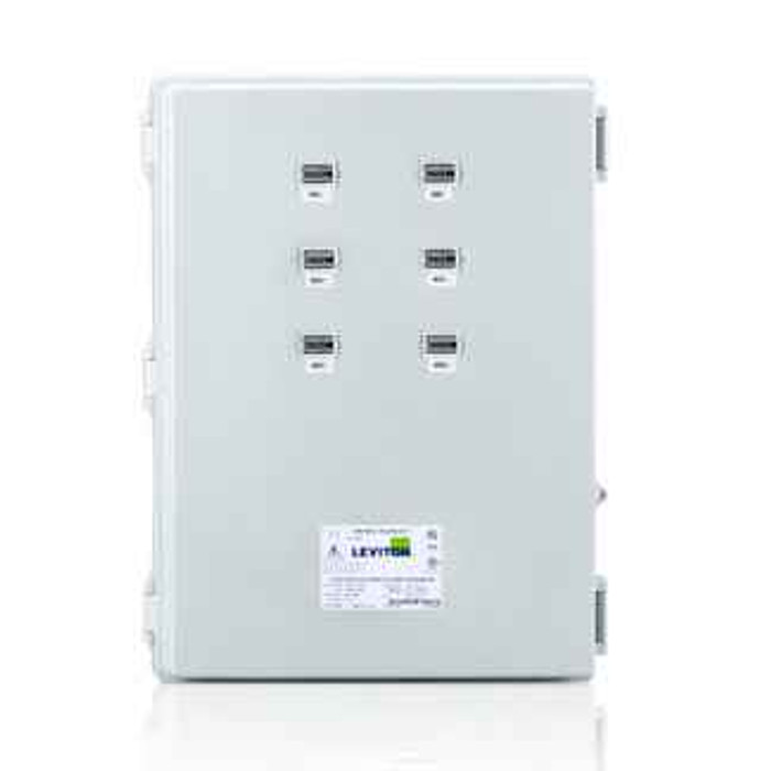 Leviton 6L306-CFG Large Mini Meter MMU, 120/208V 3P/4W REF VOLTAGE, 6 Dual Element Meters, NEMA 4X,  Current Transformers Not Included.