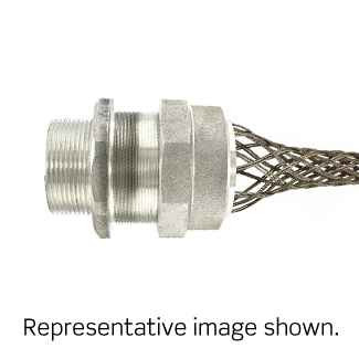 Leviton L7744 2-1/2 Inch, Straight, Male, Aluminum Body, Deluxe Cord Sealing Strain-Relief, 2.187 - 2.312 Cord Range