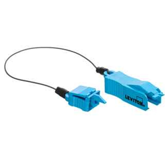 Leviton ETRTN-LTL Extraction Tool (Blue) with Dust Cap, use with Secure Keyed LC duplex patch cords and port protection plug of like keyed color (Blue)