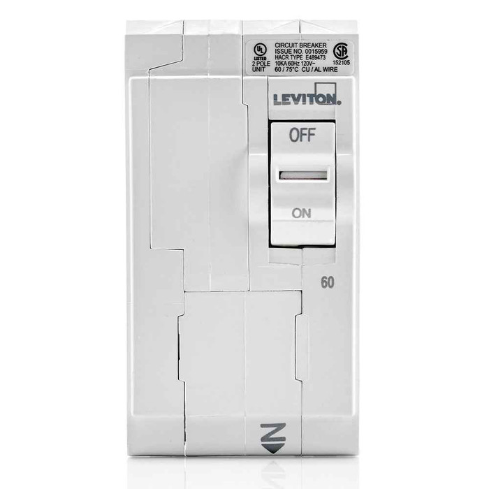 Leviton LB260 60A Standard 2-Pole Branch Circuit Breaker