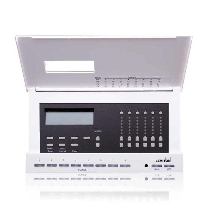 Leviton D4106-1LW Dimensions D4106 Lighting Controller for Luma-Net commercial lighting control systems, 6 Control Channels, 6 Local Dimmers, 20A, 120V, Title 24 compliant, ASHRAE 90.1 compliant