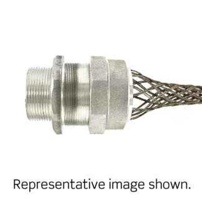 Leviton L7736 2 Inch, Straight, Male, Aluminum Body, Deluxe Cord Sealing Strain-Relief, 1.500 - 1.625 Cord Range