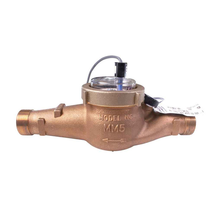 Leviton WMC10-BU1 1 in Bronze Cold Water Meter with Couplings