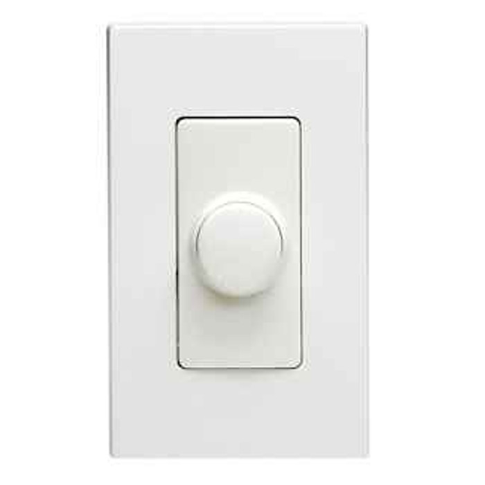 Leviton RPI06-10Z 600W, 120 Volt AC 60Hz, Single-Pole and 3-Way, IllumaTech Preset Electro-Mechanical Incandescent Rotary Dimmer, Non-Illuminated - White face assembled, ivory and light almond color change kits included.