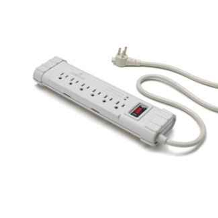 Leviton S1000-PS Office grade surge strip with ABS plastic enclosure; 120V/15A; 6 ft cord with 5-15Pplug; (6) NEMA 5-15R outlets; 25kA Max Surge Current; 1010 Joules - BEIGE