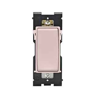 Leviton RE154-FP Renu® Switch RE154-FP for 4-Way Applications, 15A-120/277VAC, in Fresh Pink Lemonade
