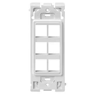 Leviton RE640-WW6 6-Port Renu Insert, White on White