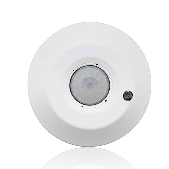 Leviton O3C15-IDW Provolt™ Vacancy Sensor lighting control, Line Voltage, 8'-12' Ceiling Mount, PIR Sensor 1500 sq ft, Daylighting, Auto-Calibration, 120-277V AC/CA 50/60HZ. UL/CE, RoHS & CEC Title 20/24 Compliant. Color: White.