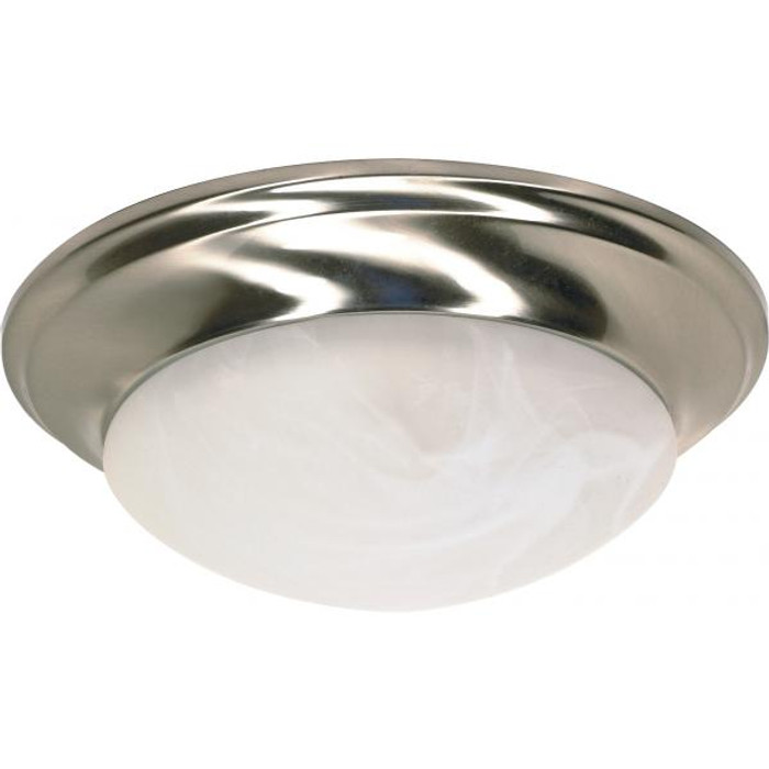 NUVO Lighting NUV-60-6009 1 Light - 12 in. - Flush Mount - Twist and Lock with Alabaster Glass - Color retail packaging