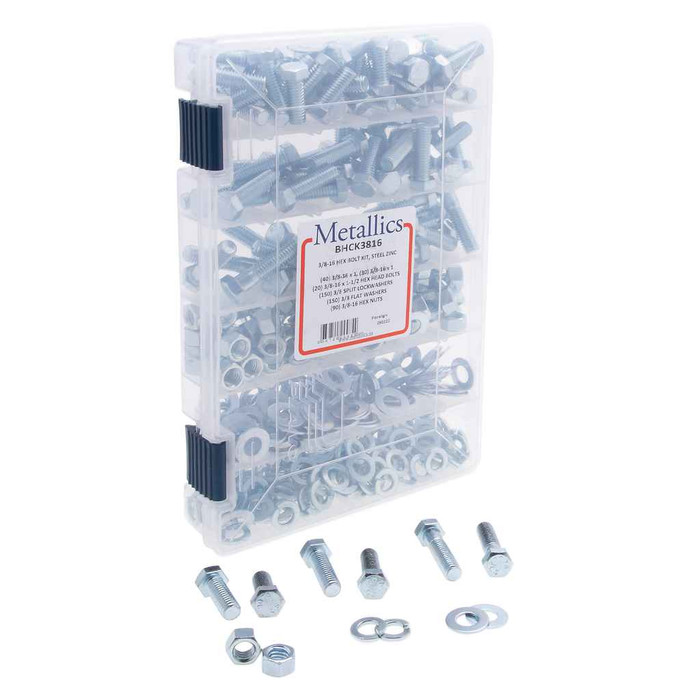 Metallics BHCK3816 Bolt 3/8-16 HXBT Kit St-Zn
