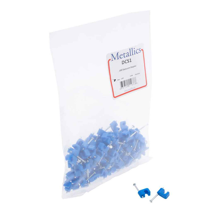 Metallics DCS1 Staples .190-Dia Data Comm Stpl Plastic (Bag 100)