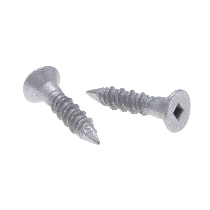 Metallics FSCS1 Anchor 3/16 x 1-1/4 Flat Hd Square Drive Concrete Screw Nail Point USA (100pcs)