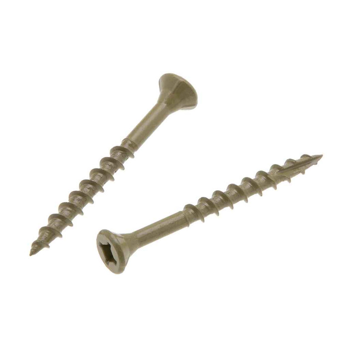 Metallics CPD4V 9 x 3 in. Bugle Head Square & Phillips Deck Screws - Steel Ceramic - Type 17 - Coarse Threads - 500qty