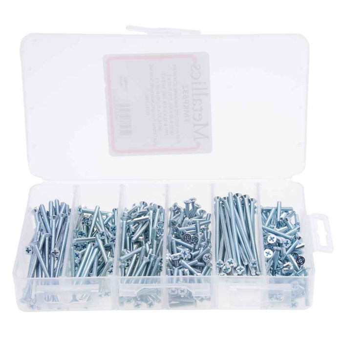 Metallics FMKP832 Screws 370-Pc 8-32 Fh Ph MS Kit St-zn (Trey 1)