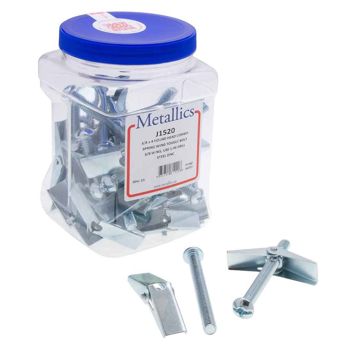 Metallics J1503 Anchors Sprg Wing TogBt SlPh 1/8" #6 Trd 32 Lgt 4" (Jar 50)