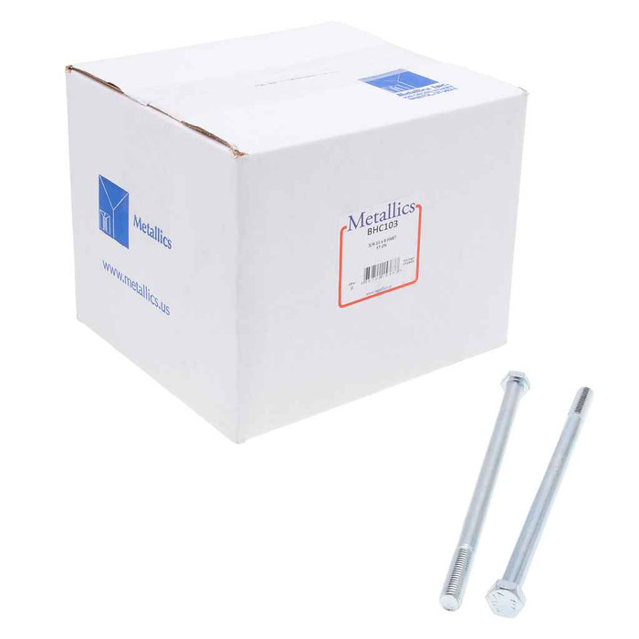 Metallics JBHC8 Bolts 1/4-20 x 4 HXBT St-zn (Jar 100)