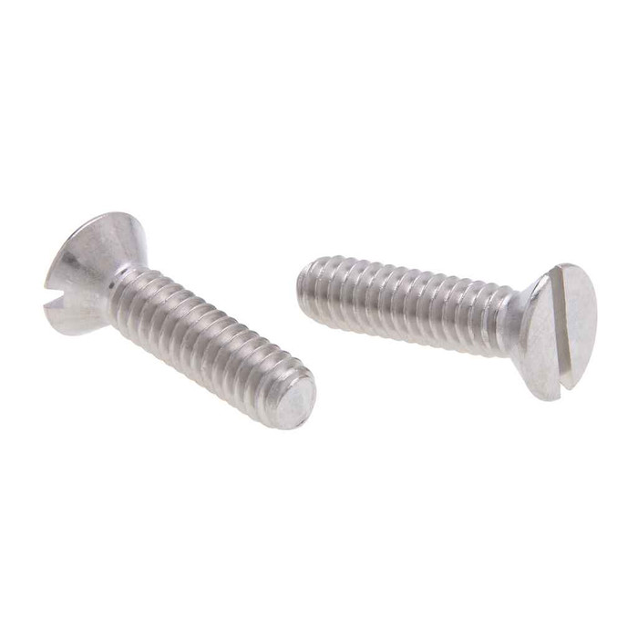 Metallics JFM194SS 12-24 x 3/4 in. Flat Head Slotted Machine Screws - 18-8 Stainless - 100qty