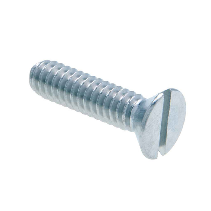 Metallics JFM152 10-24 x 5 in. Flat Head Slotted Machine Screws - Steel Zinc - 100qty