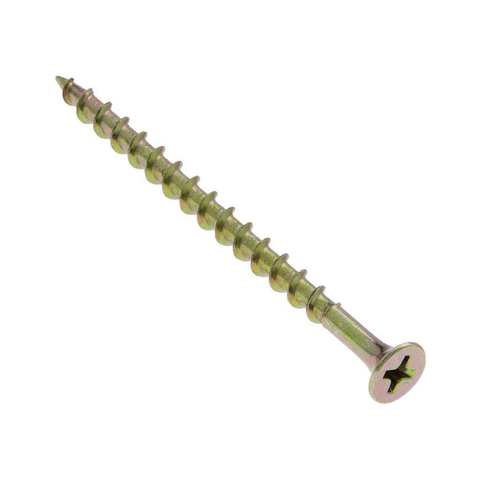 Metallics JGDS2V 6 x 15/8 in. Flat Head Phillips Deck Screws - Steel Yellow Zinc - Coarse Threads - 500qty