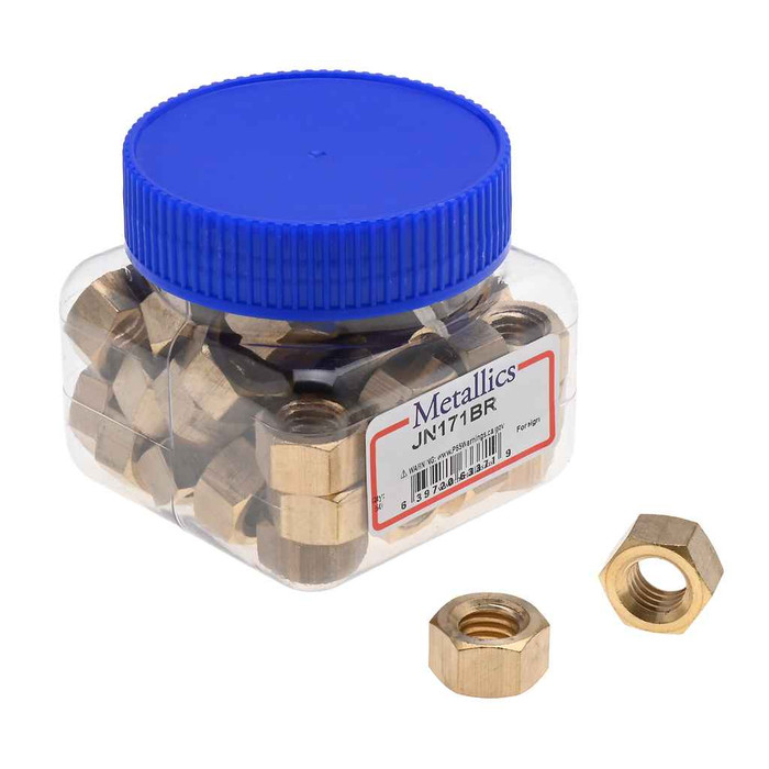 Metallics JN159BR Nuts 6-32 Hx Nut Br (Jar 100)