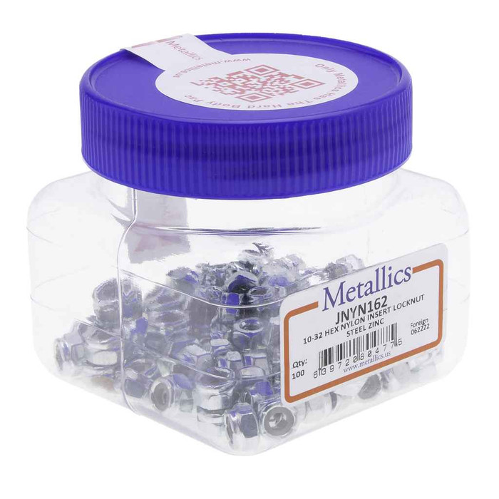 Metallics JNYN166SS Nuts 1/2-13 Hx Ny-Ins Locknut SS (Jar 50)