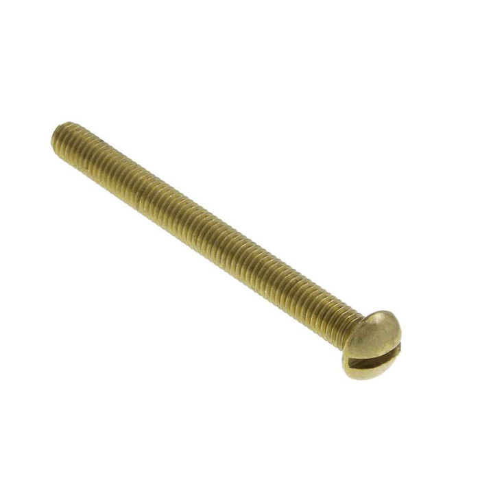 Metallics JRMB98 10-32 x 1 in. Round Head Slotted Machine Screws - Brass - 100qty