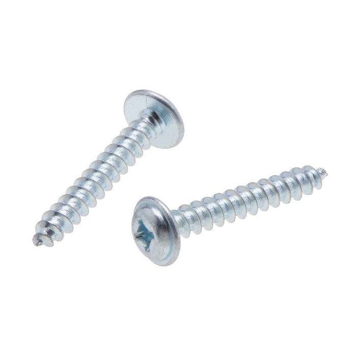 Metallics JRWS11 8 x 1-1/2 in. Round Washer Head Combo Sharp Point Tapping Screws - Steel Zinc - 100qty