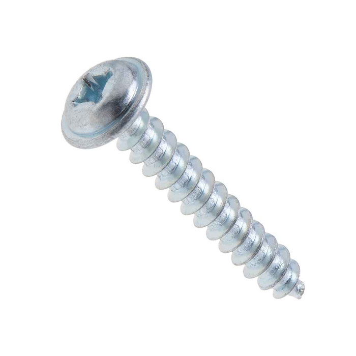 Metallics JRWS12V 8 x 2 in. Round Washer Head Combo Sharp Point Tapping Screws - Steel Zinc - 500qty