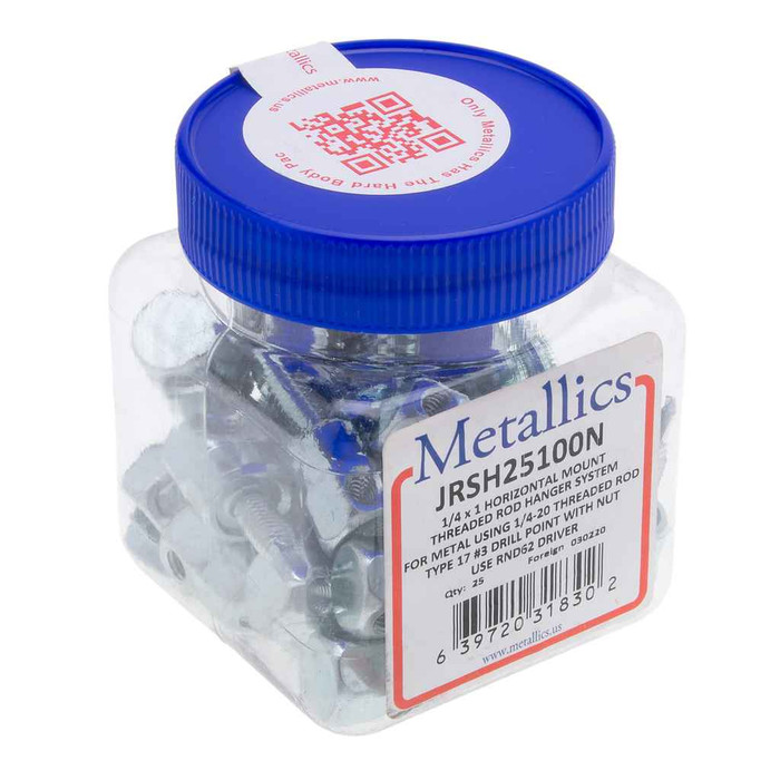 Metallics JRSH25100N Thread Rod 1/4 X 1 Mtl H-Mt Ancr (Jar 25) Metallics JRSH25100N Thread Rod 1/4 X 1 Mtl H-Mt Ancr (Jar 25)