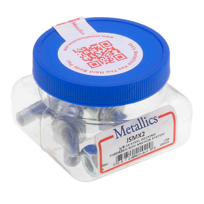 Metallics JSMX2 Thread Rod V-Mt St-Deck (3/8-16) A St-zn (Piece 1)