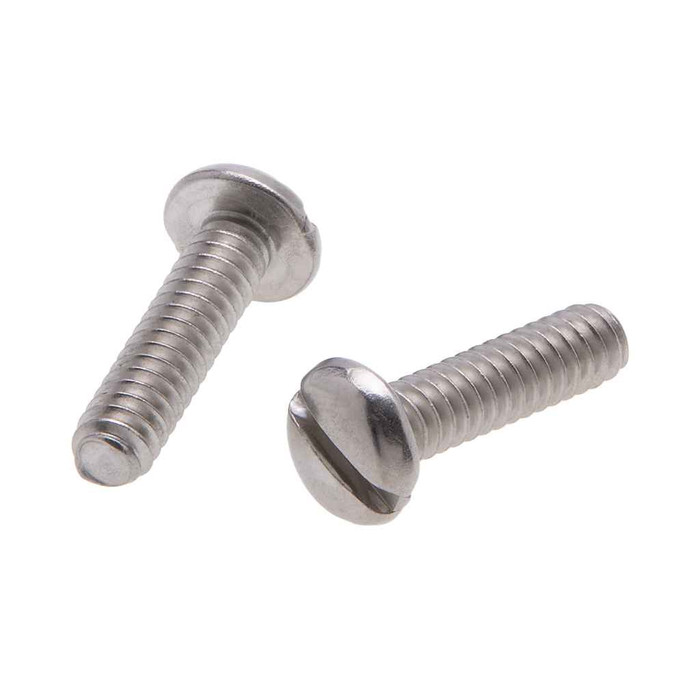 Metallics JSPM30SS 4-40 x 7/16 in. Pan Head Slotted Machine Screws - 18-8 Stainless - 100qty