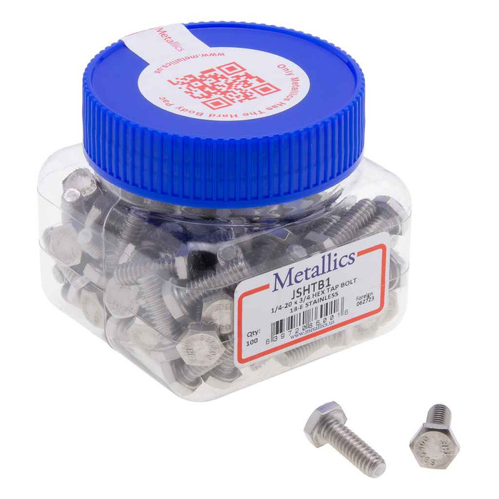 Metallics JSHTB661 Bolts 3/4-10 x 1-1/2 Hx Tap Blt SS (Jar 25)