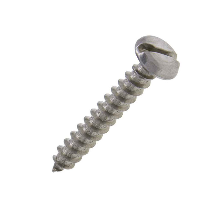 Metallics JSTS13 8 x 1/2 in. Pan Head Slotted Tapping Screws - 18-8 Stainless - 100qty