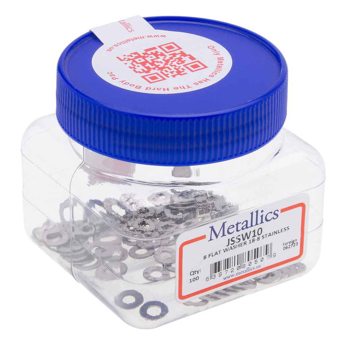 Metallics JSSW15 Washers 1/2 Flat SS (Jar 100) Metallics JSSW15 Washers 1/2 Flat SS (Jar 100)