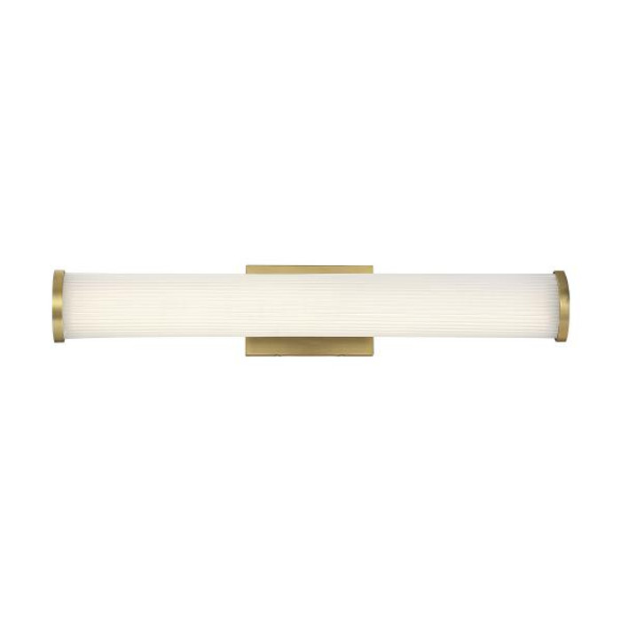 NUVO Lighting NUV-62-1592 Lena - LED Vanity - Brushed Brass with Striped Lens