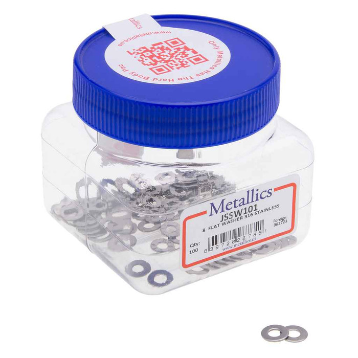 Metallics JSSW171 Washers 5/8 Flat SS (Jar 100)