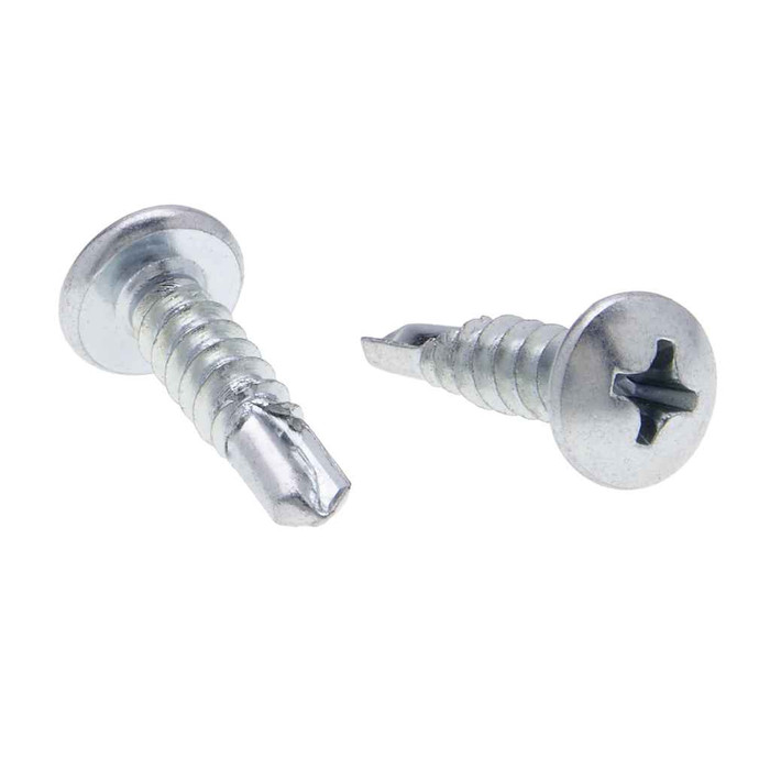 Metallics JTEK12P 6 x 1 in. Pan Head Phillips Self-Drilling & Tapping Screws - #2 Drill Point - Steel Zinc - 100qty